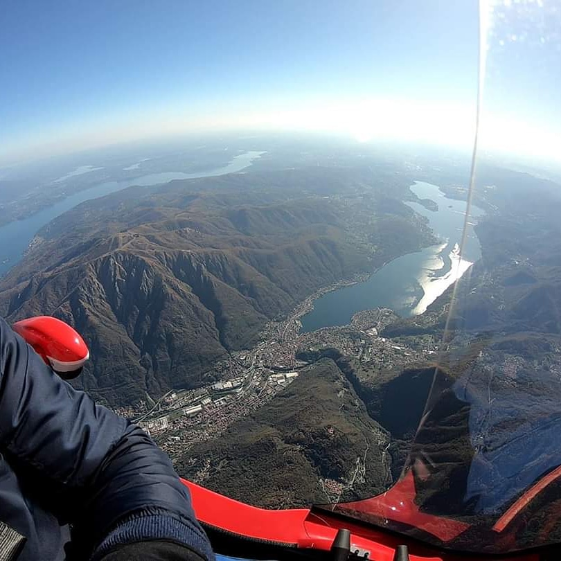 Im Flug über Rosa Mountain 15500ft