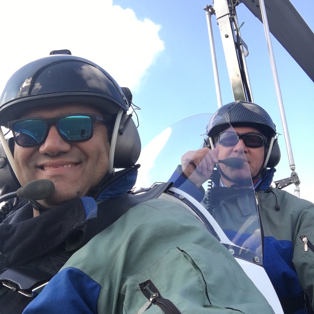 Flight over Rhein river